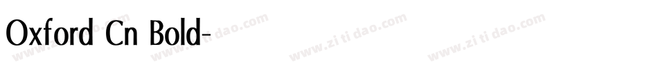Oxford Cn Bold字体转换